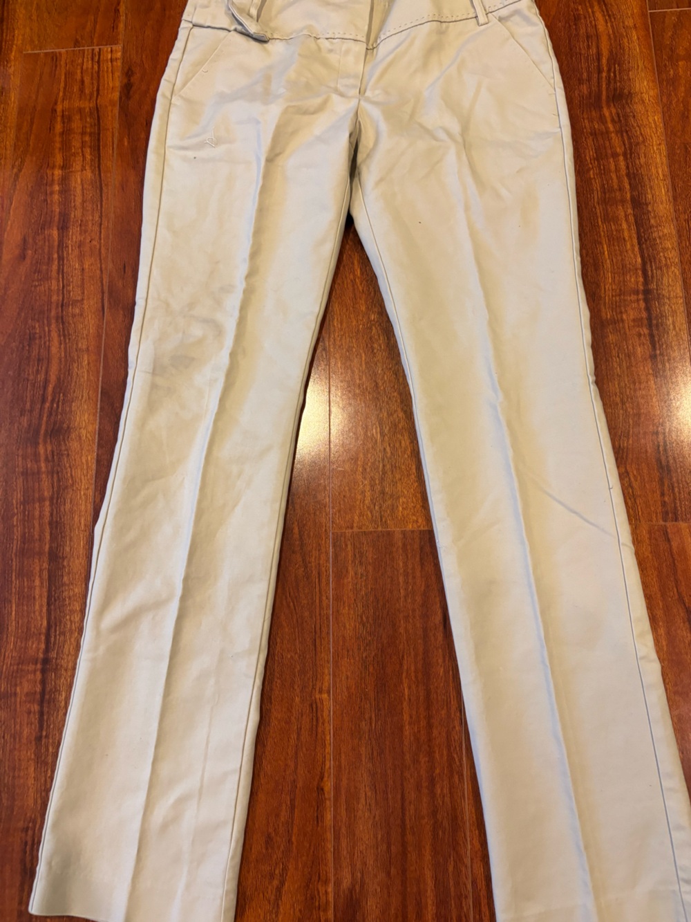 Mango Beige Straight-Leg Pants
